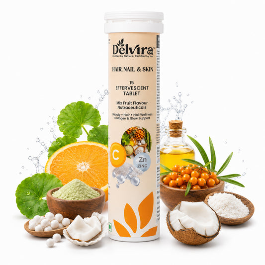 Delvira Hair, Nail & Skin Effervescent Tablets